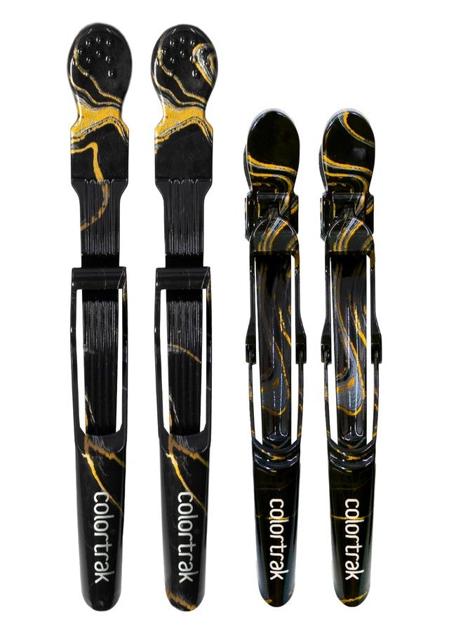 Colortrak Lux Clips, 2 Jumbo Size, 2 Standard Size, Ergonomic Comfort Grips, Double-Hinge Design, Matches Other The Lux Collection Products, Gradient Metallic Finish - Image 1